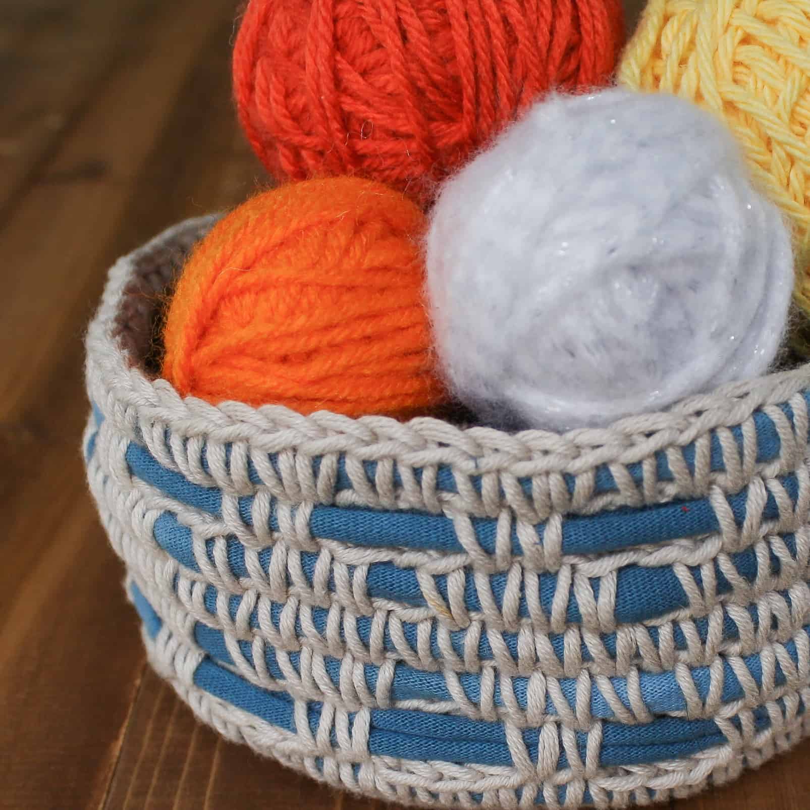 Recycle Tshirt Crochet Basket Winding Road Crochet