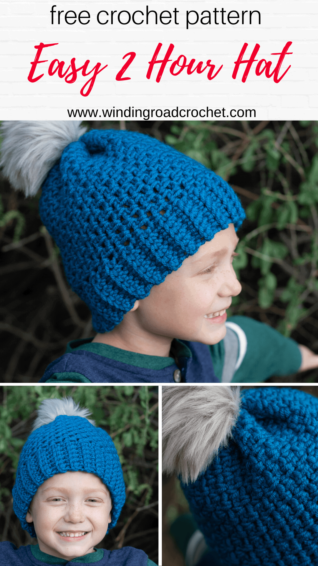 2 Hour Crochet Beanie Free Pattern Winding Road Crochet