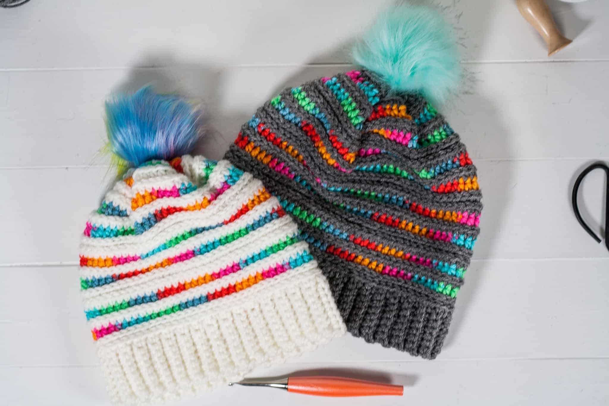 How to: Crochet Beanie Pattern: Prismatic Beanie Winding Road Crochet