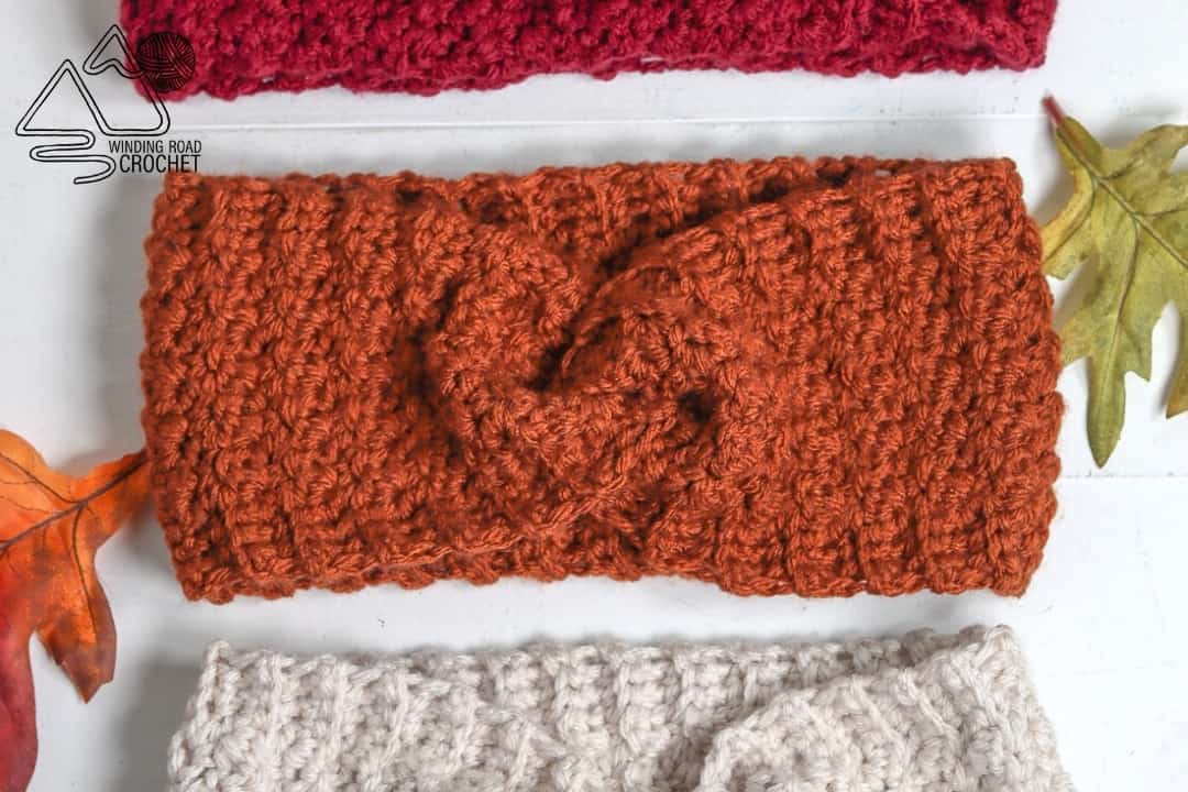Crochet Textured Ear Warmer Free Pattern with Video Tutorial - Winding ...