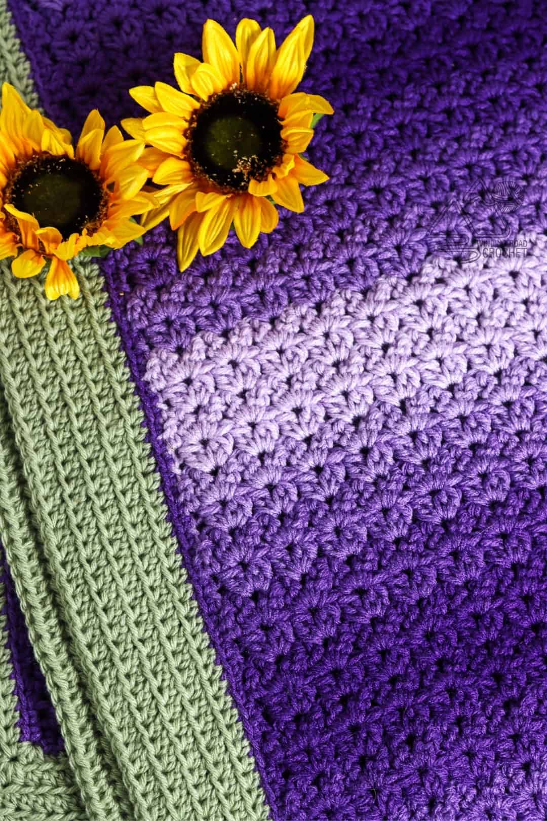 Lavender Crochet Afghan Free Pattern with Many Sizes Winding Road Crochet