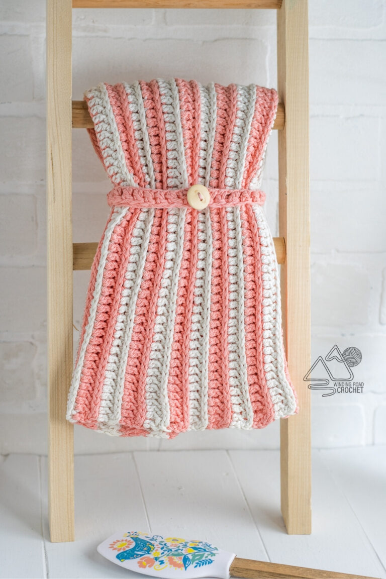 Crochet Tea Towel Free Pattern and Video Tutorial Winding Road Crochet