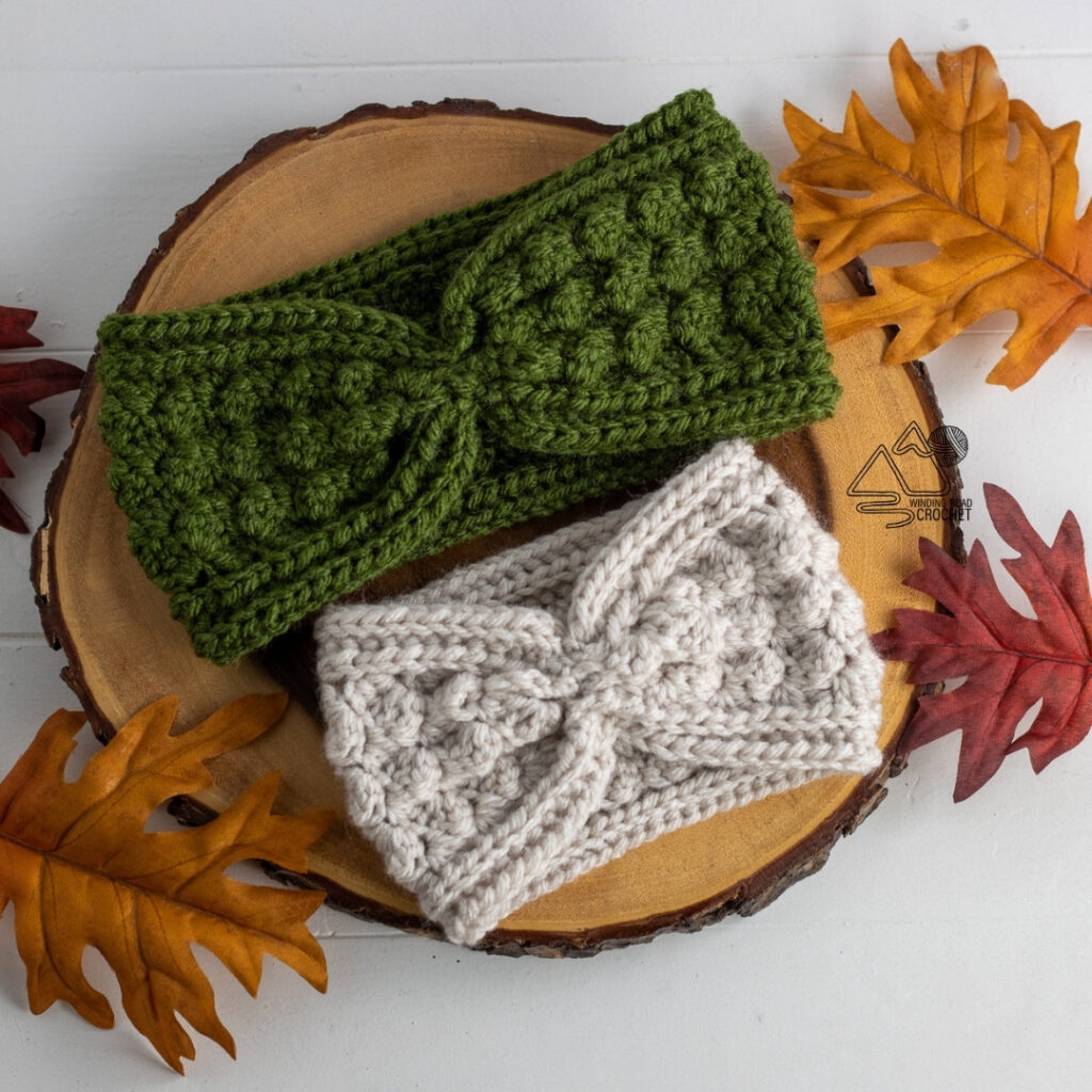 Crochet Cinched Ear Warmer Free Pattern with Video Tutorial Winding
