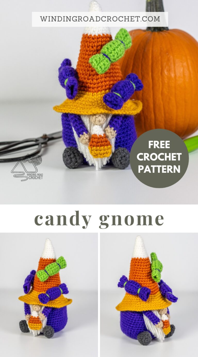 Crochet Candy Gnome Free Pattern - Winding Road Crochet