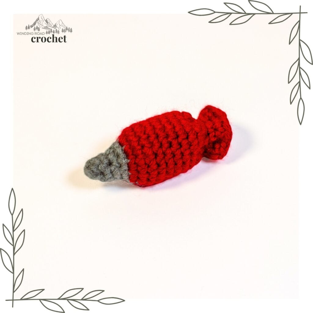 crochet gingerbread gnome icing bag
