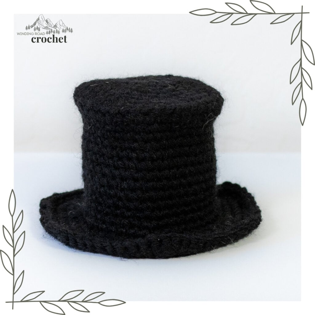 crochet gnome top hat