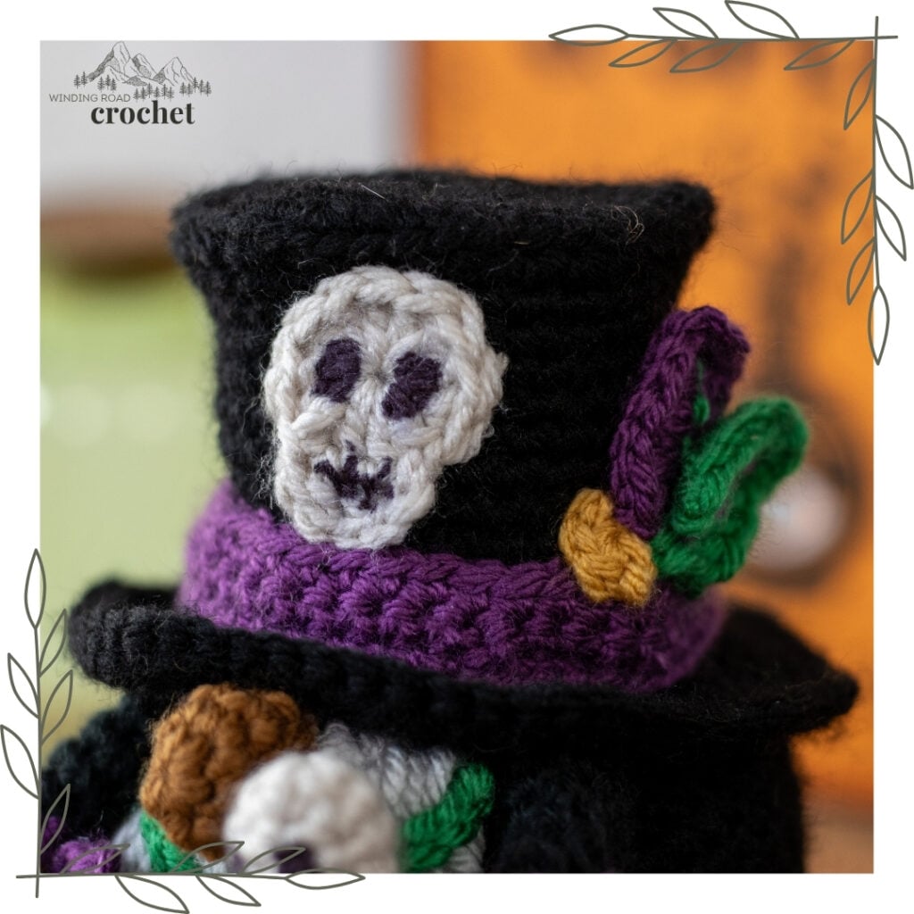 crochet witch doctor gnome pattern hat skull