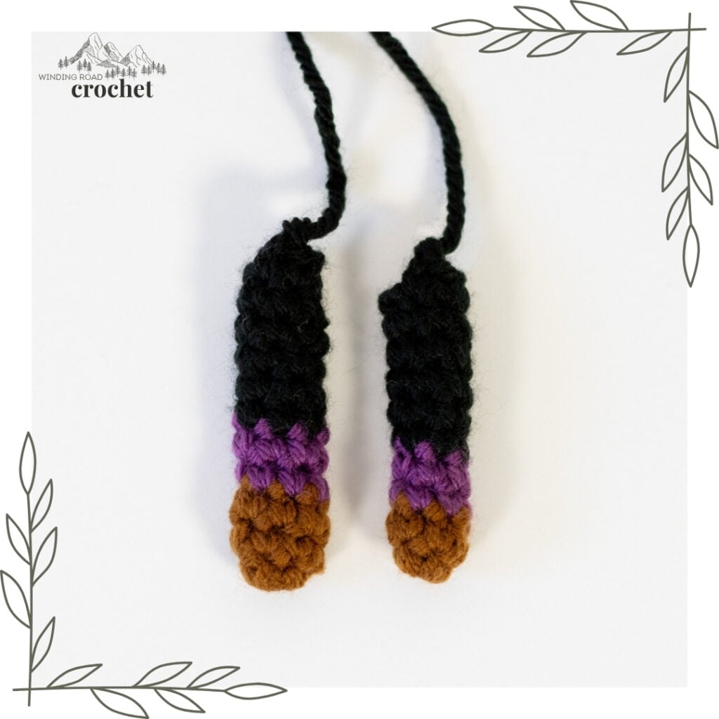 crochet gnome arms